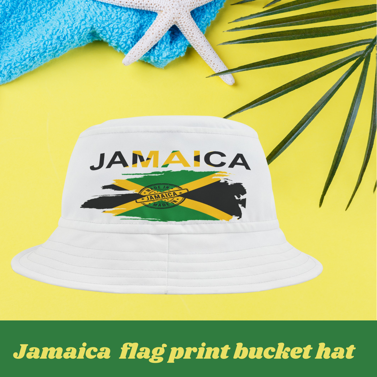 Jamaica flag Bucket Hat