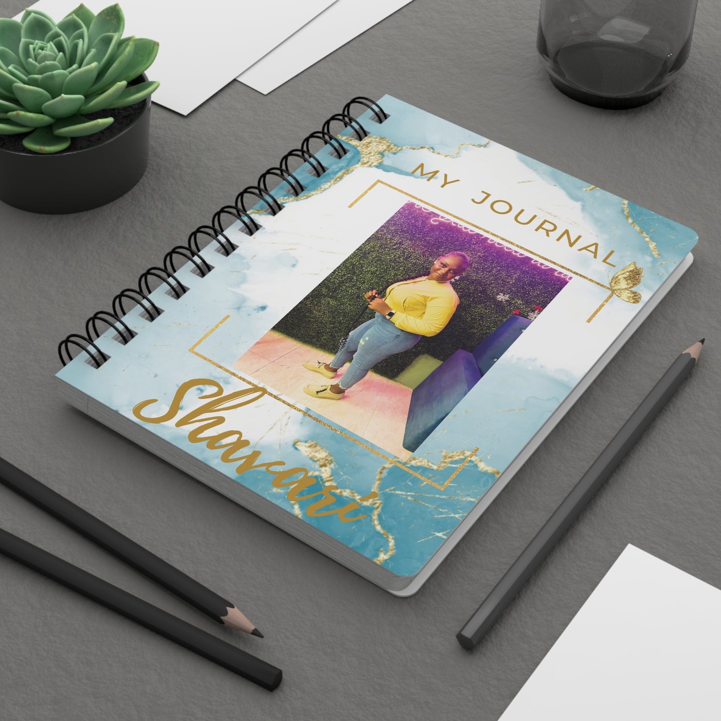 Custom Name Trendy Bound Journal