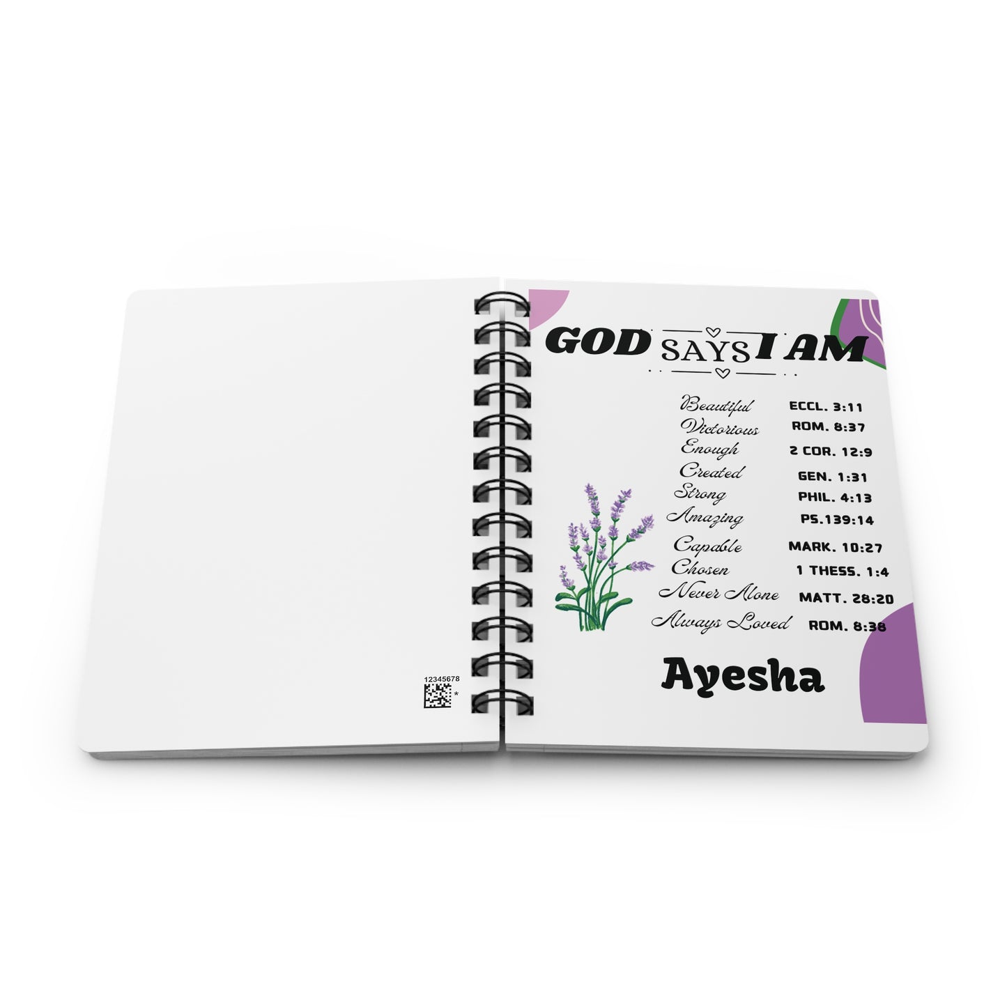 Personalized prayer Spiral Bound Journal