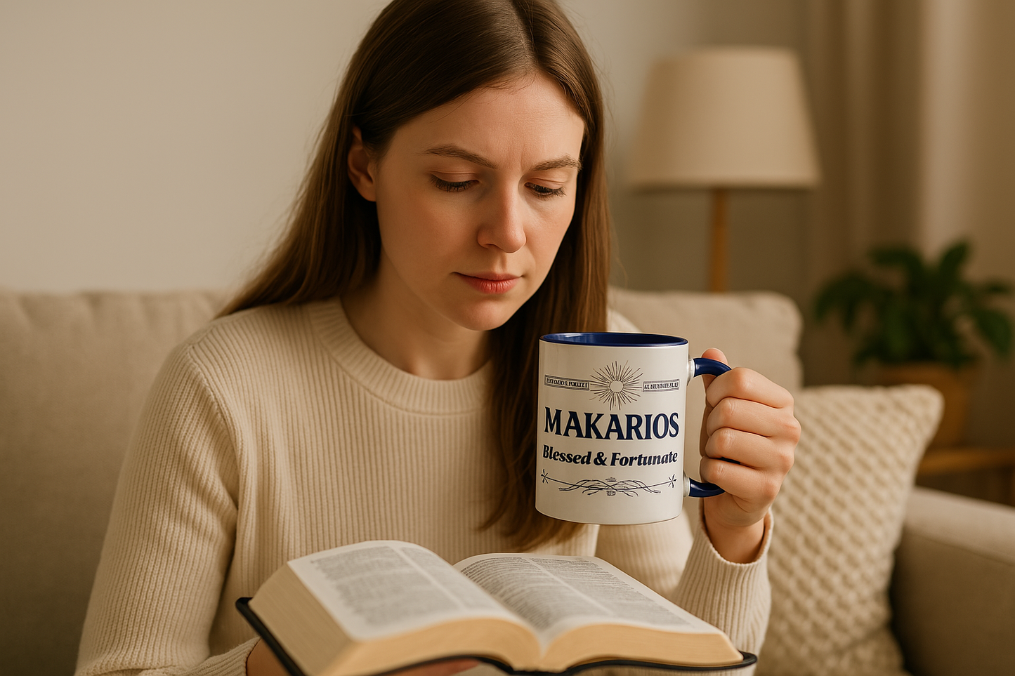 Makarios Faith-Based Accent Coffee Mug (11, 15oz) Free shipping!!!!