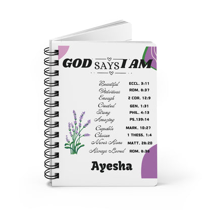 Personalized prayer Spiral Bound Journal