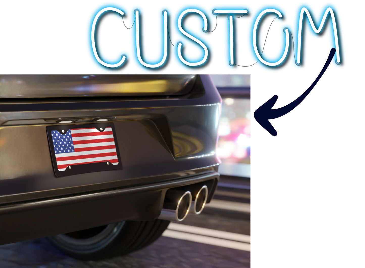 Custom car plate