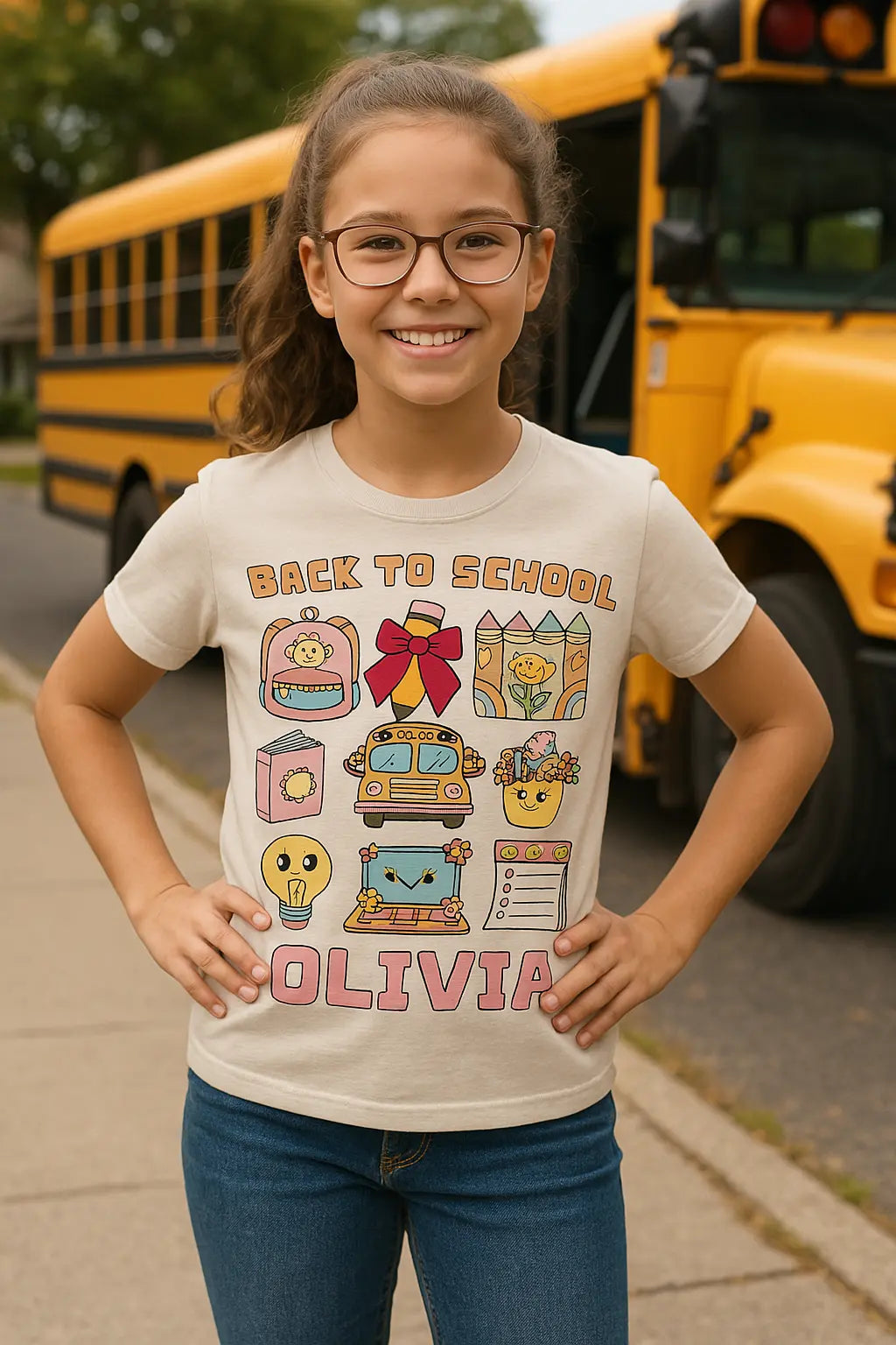 Custom Kids’ Shirt for First Day – Back to School Design